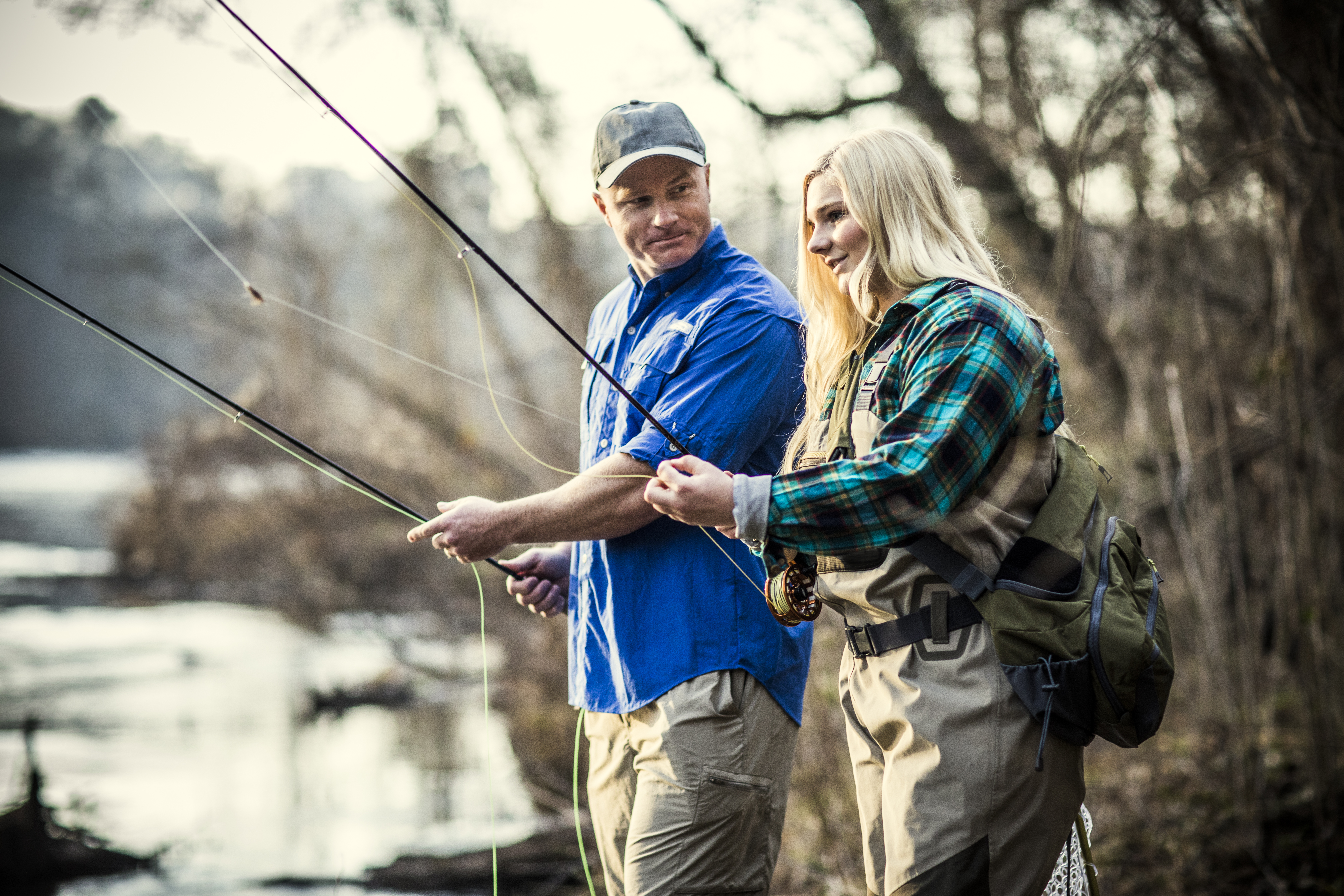 father daughter fishing